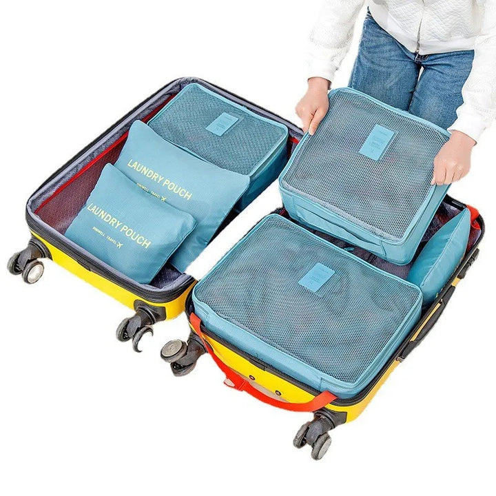 BowLift | TRAVORO Packing Cube Set | 6-piece | Waterproof & Extra Volume | Suitcase Organizer for Men