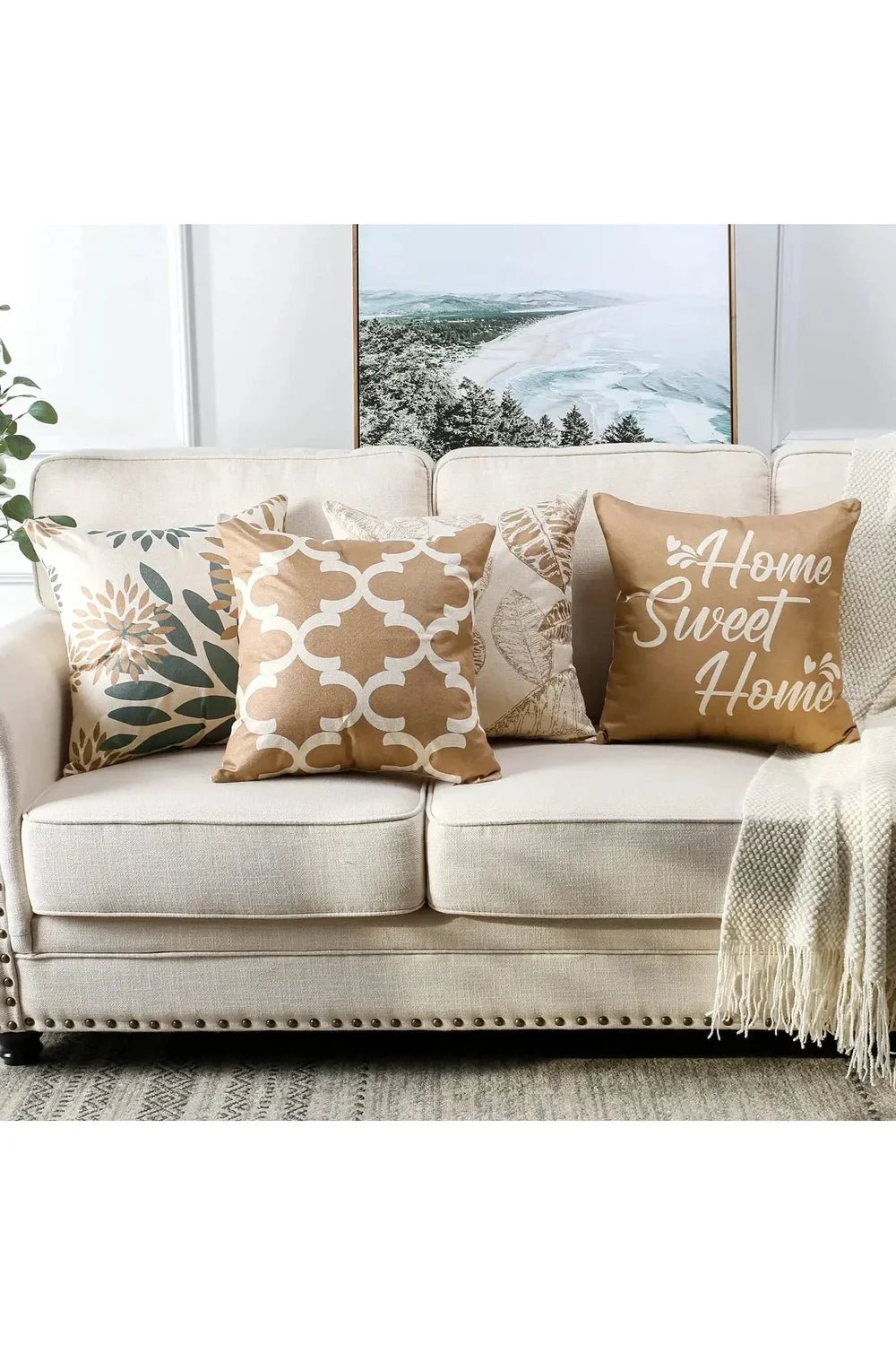 Leaf Linen Pillowcase | Bowlift
