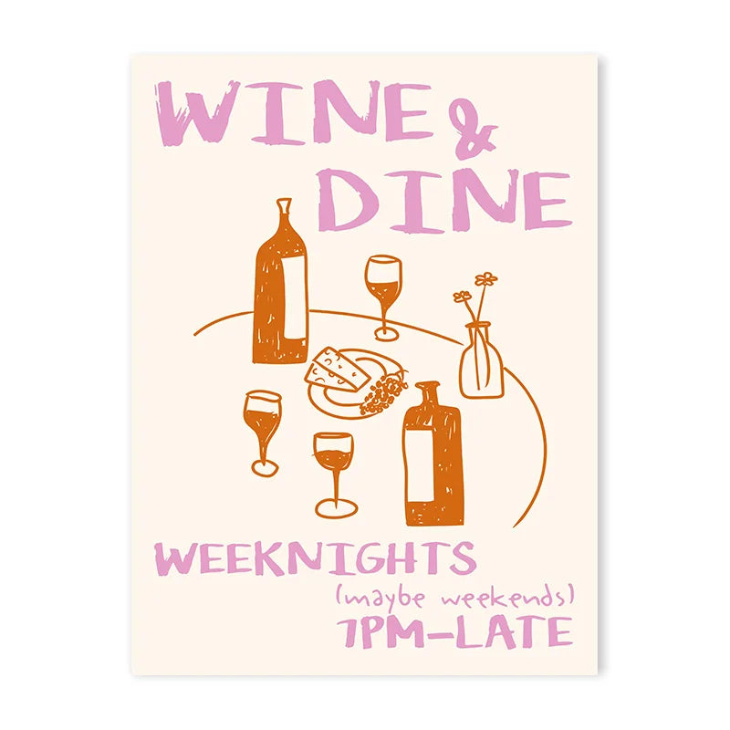 Cin Cheers Wall Art – Aesthetic Cocktail Poster Print | Bowlift