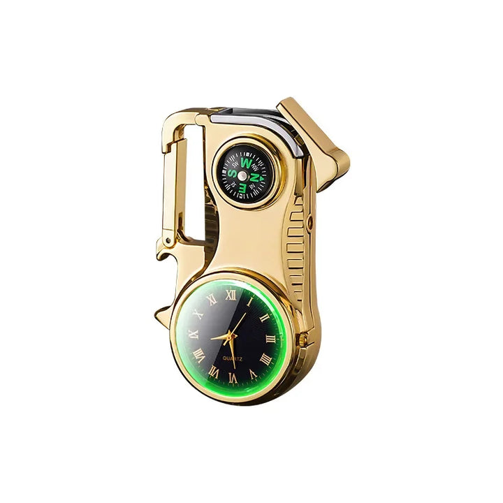 4in1 Windproof Metal Butane Compass Watch Keychain Lighter | Bowlift