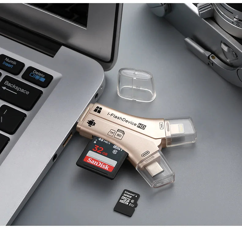 BowLift | 4 In 1 Flash Drive Card Reader