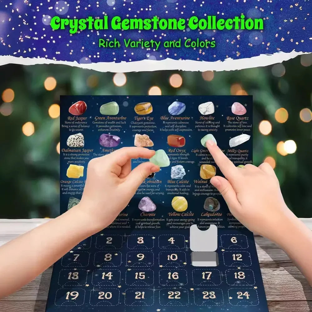 BowLift | GemSpark – Adventskalender met 24 edelstenen – Voor kinderen & verzamelaars