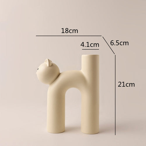 Ceramic Cat Vase | Bowlift