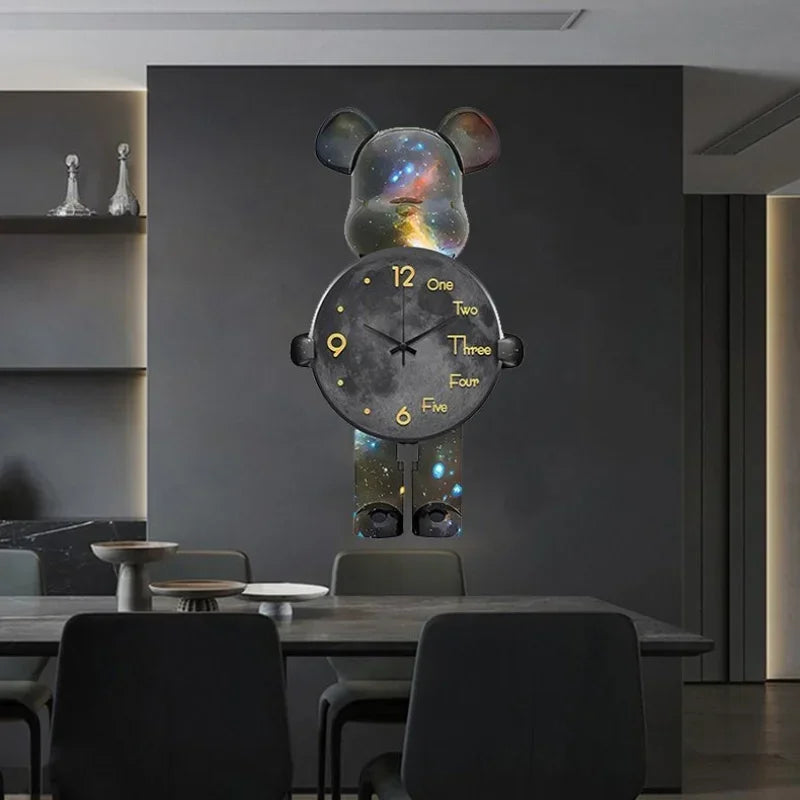 Glowing Star Bear LED Wall Clock | Bowlift