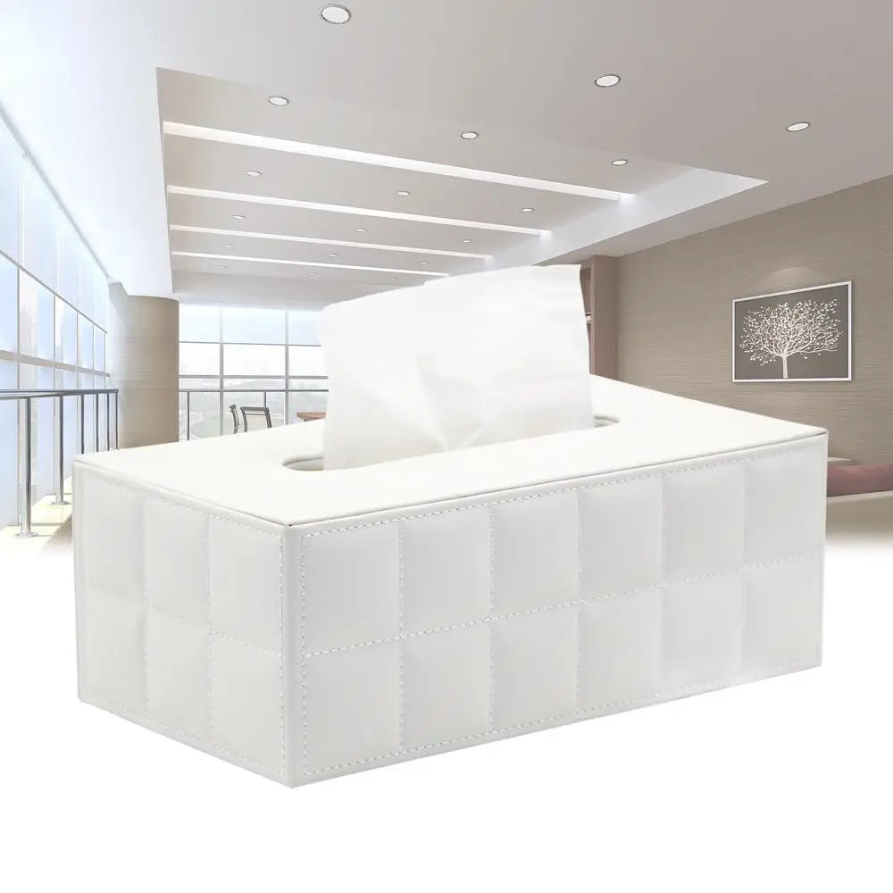 BowLift | Modern Tissue Box Holder Square, Napkin Holder Pump Paper Case Dispenser, Facial Tissue Box Cover for Home Bathroom Office Desk