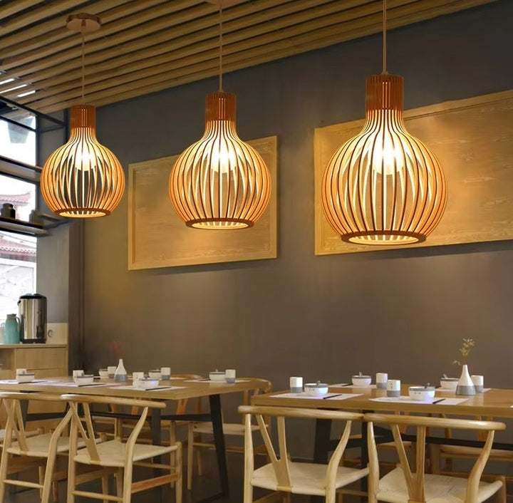 BowLift | Natura Orb Bamboo Pendant Lamp – Handmade Hanging Lamp