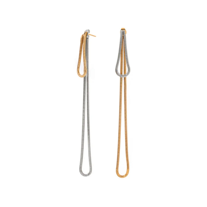 BowLift | Classy Snake Chain Tassel Stud Earrings