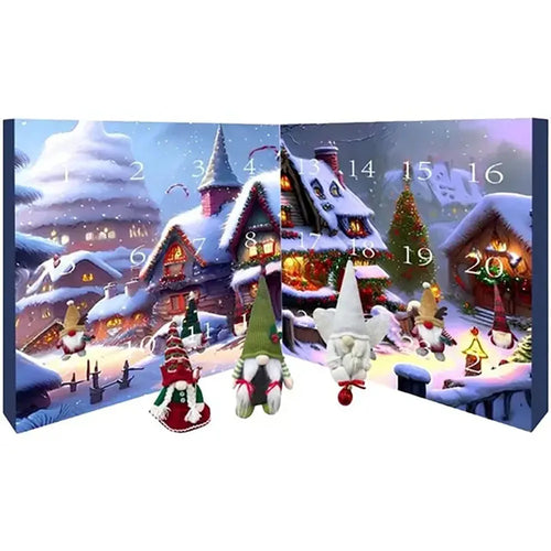 BowLift | WinterWichtel – Stoffen adventskalender met kerstkabouter – 24 vakjes