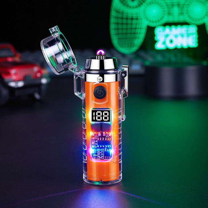 Windproof Double Arc Transparent Flashlight Lighter | Bowlift