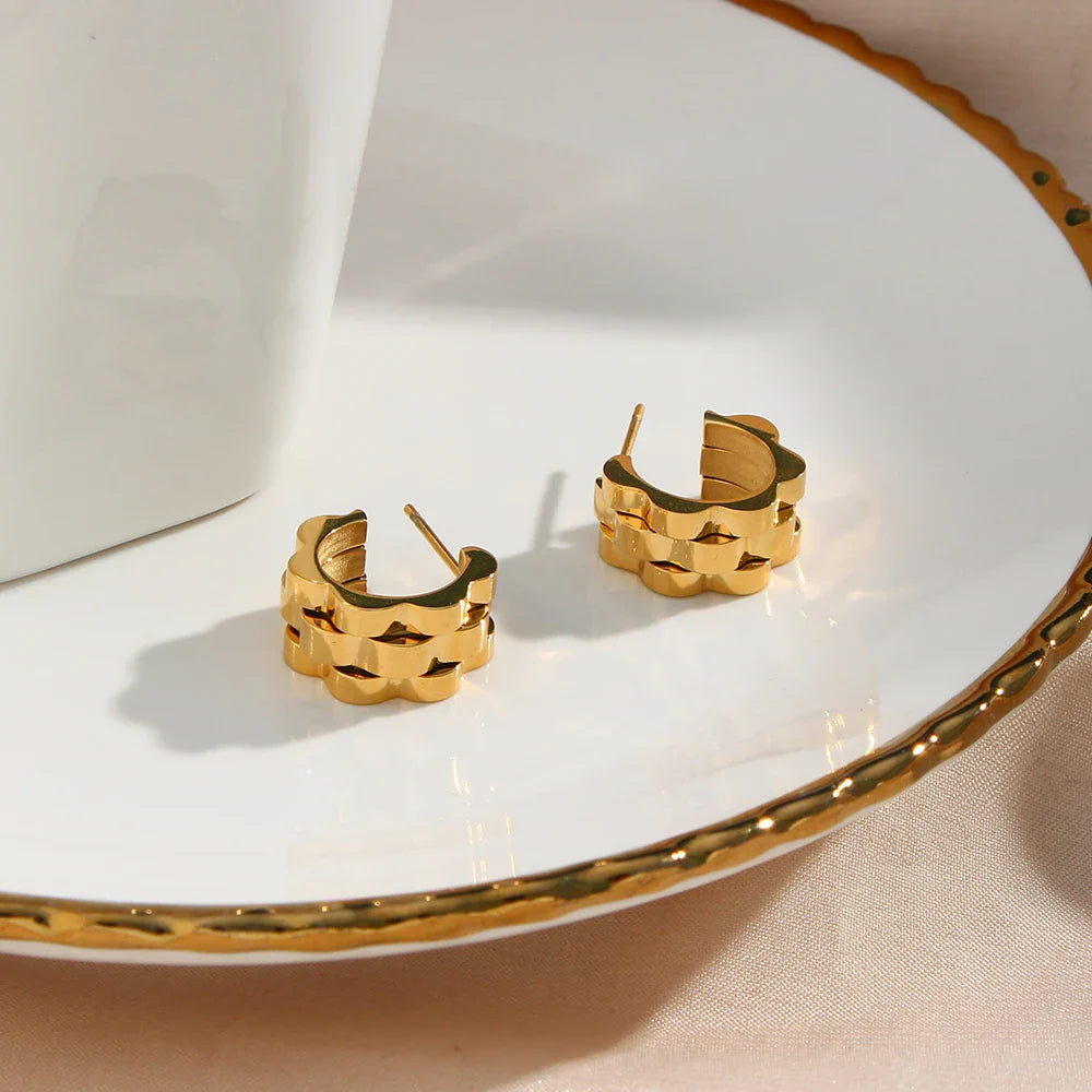 BowLift | Textured Watch Hoop Earrings