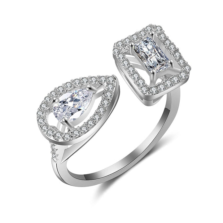 BowLift | Water Drop Zircon Chic Adjustable Ring
