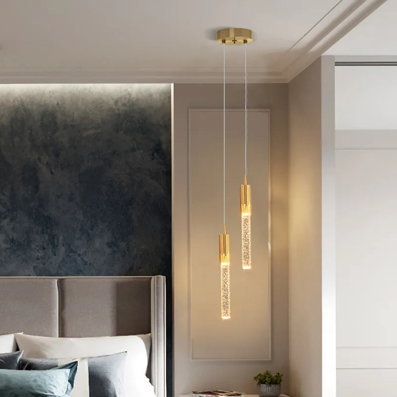 BowLift | Chandelier with crystal pendants