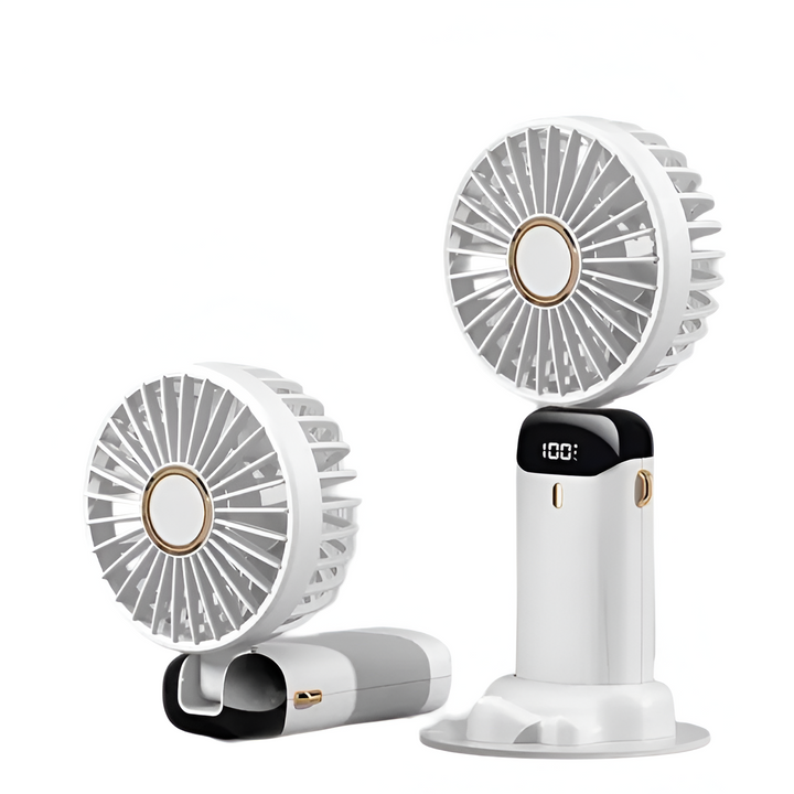 Rechargeable Handheld Mini Fan | 5-Speed, 90-Degree Adjustable & Quiet for Office, Home & Outdoor Use | Bowlift
