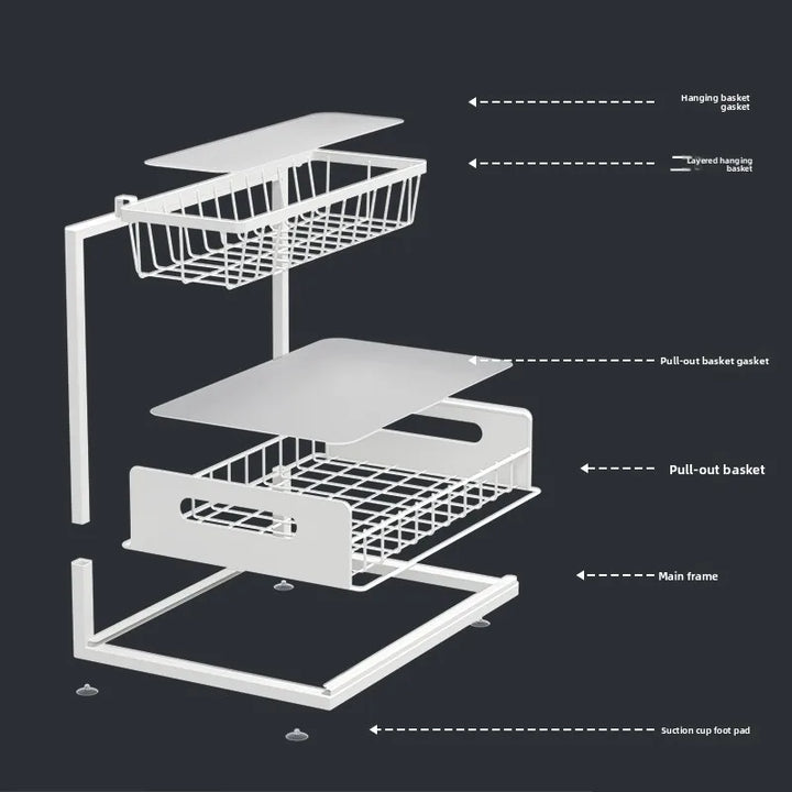 AquaStor Reinforced Sink Storage Shelf Bowlift