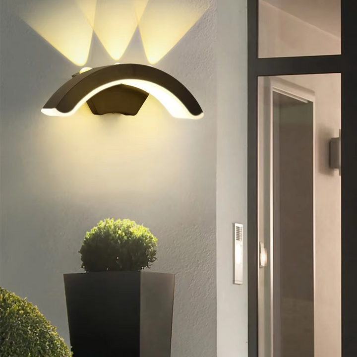 BowLift | Elegant 10W Waterproof LED Outdoor Wall Sconce for Garden and Balcony - Dual Voltage