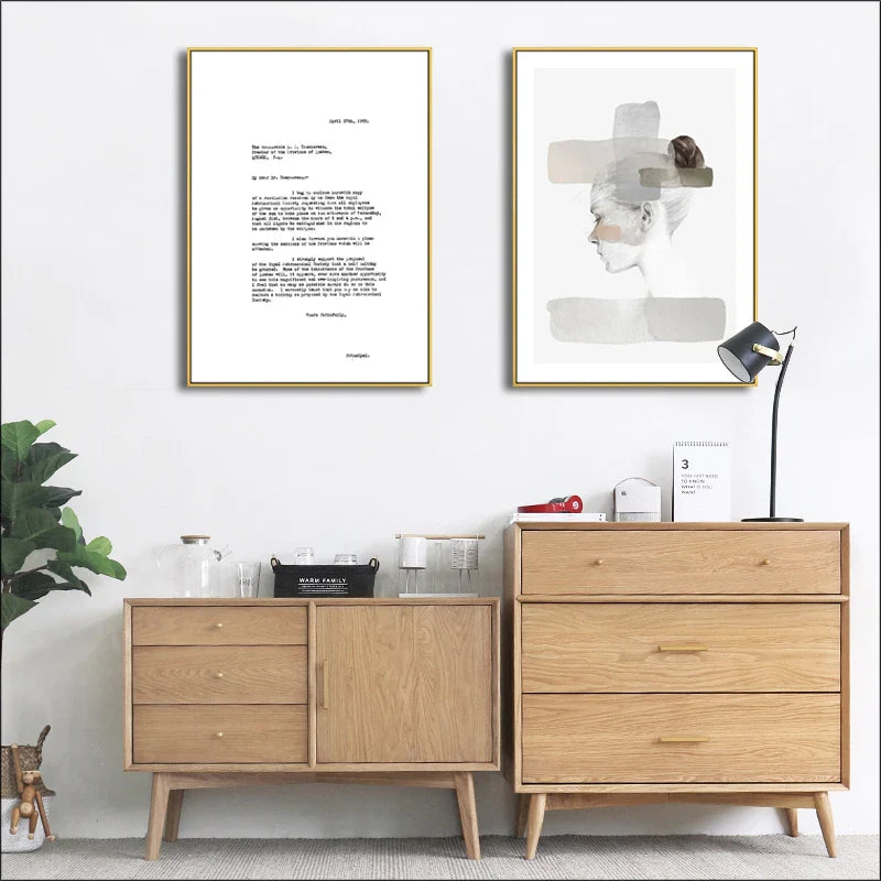 Minimalist Design Trends Gallery Wall Art Fine Art Canvas Prints Nordic Pictures For Living Room Bedroom Scandinavian Home Decor | Bowlift