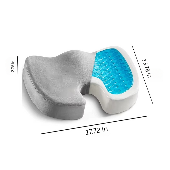 BowLift | Gel Seat Cushion with Memory Foam and Non-Slip Support for Office, Car, and Home