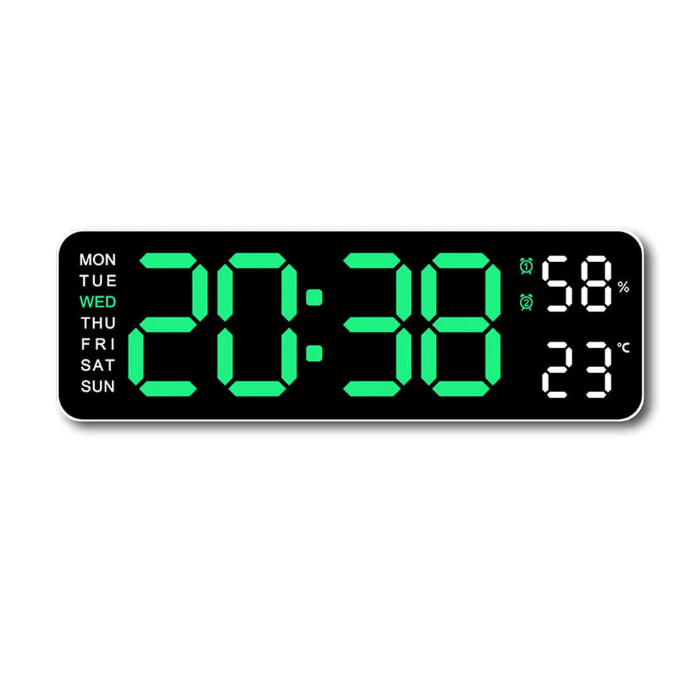 TimeGlow Clock - Slim Digital Alarm Clock with Temperature & Calendar Bowlift