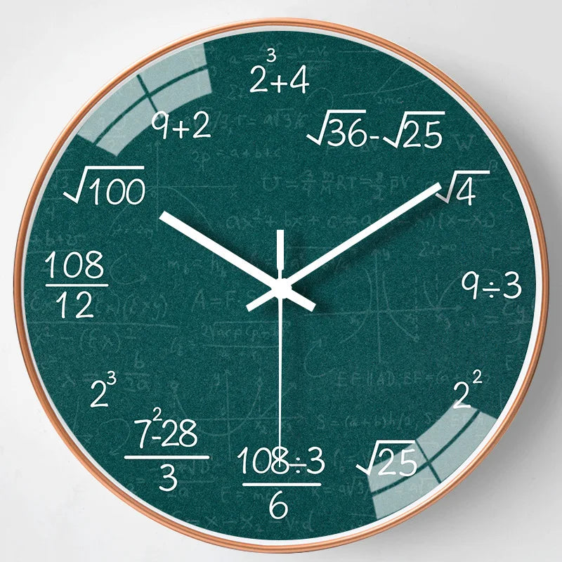 ChalkBoard Clock - Mathematical Formulas Wall Decoration Bowlift