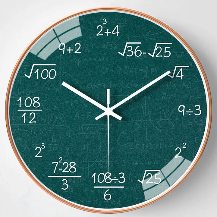 ChalkBoard Clock - Mathematical Formulas Wall Decoration Bowlift