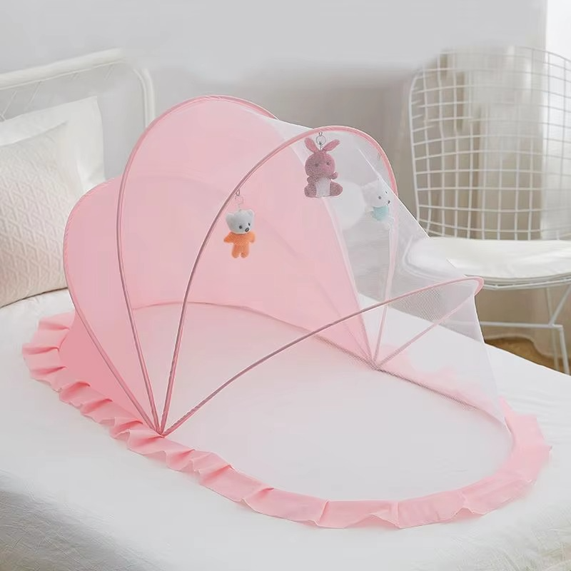BowLift | Foldable Baby Crib with Mosquito Net and Soft Mattress Set