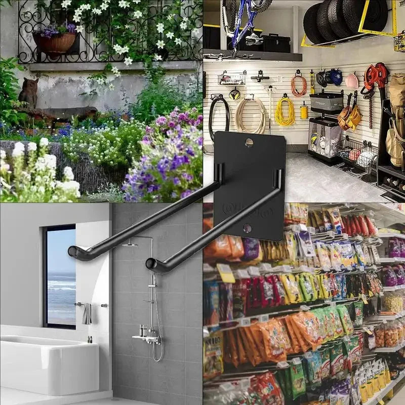 BowLift | Fixorado Wall Mount for Garden Tools | Robust Tool Holder Made of Steel | Space-Saving Organizer for Garage, Cellar & Workshop