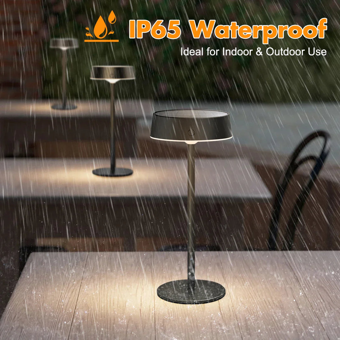 BowLift | Solvella Solar Table Lamp LED | Dimmable & Cordless | 3 Light Colors | IP65 Waterproof for Indoor & Outdoor