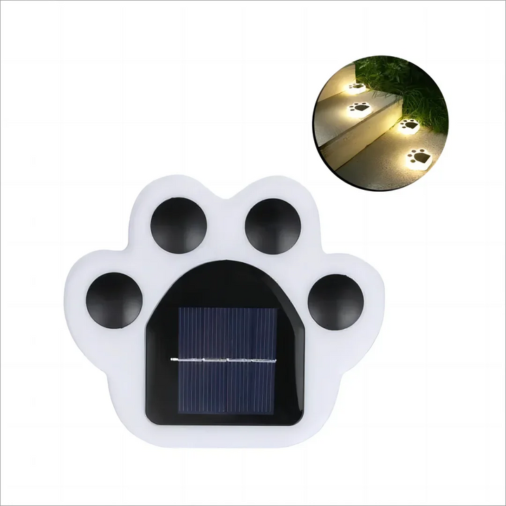 Glowing Paw LED Solar Pathway Outdoor Lights | Bowlift