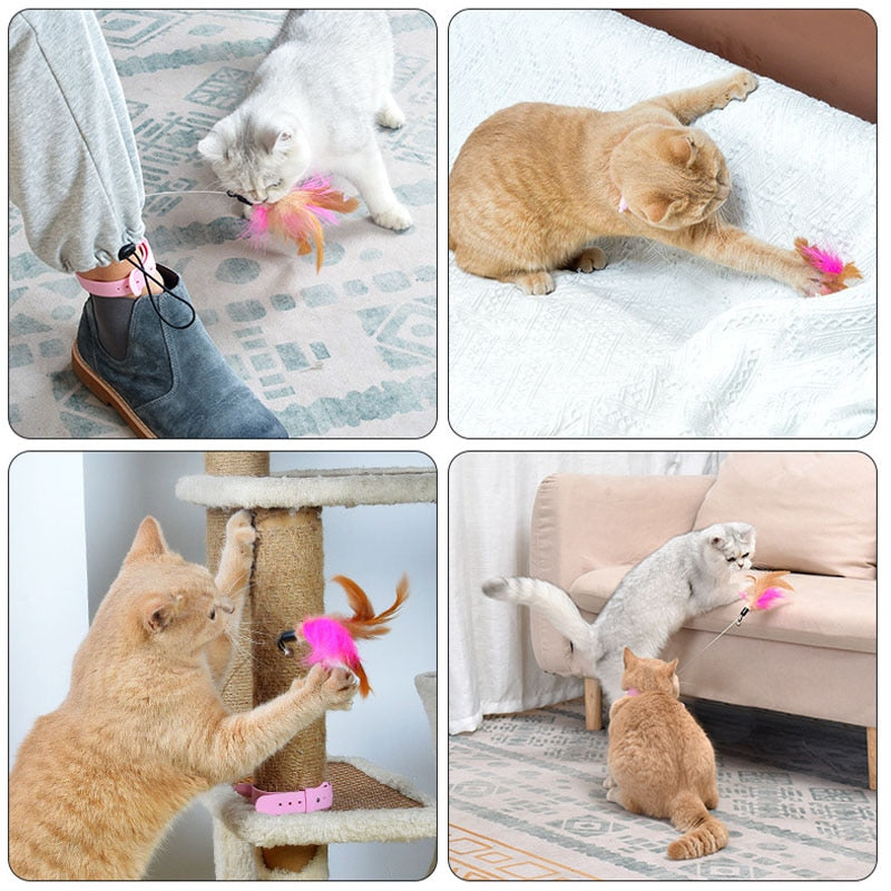 BowLift | Fluffy Feather Interactive Cat Collar Toy