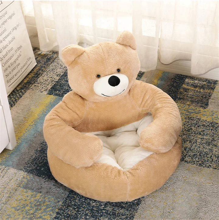 BowLift | CuddleCub - Winter plush dog bed in bear shape