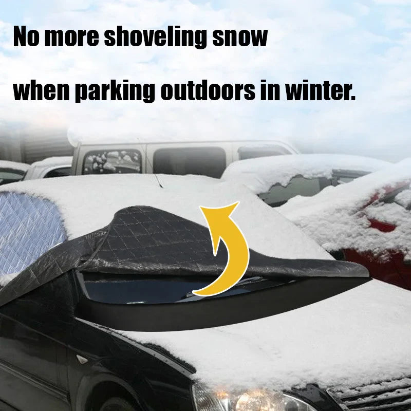 BowLift | FrostGuard Ultra | Extra Large Car Windshield Cover | 3-Window Design | Protection Against Snow, Ice, Sun & Dust | Windproof & Quick Installation