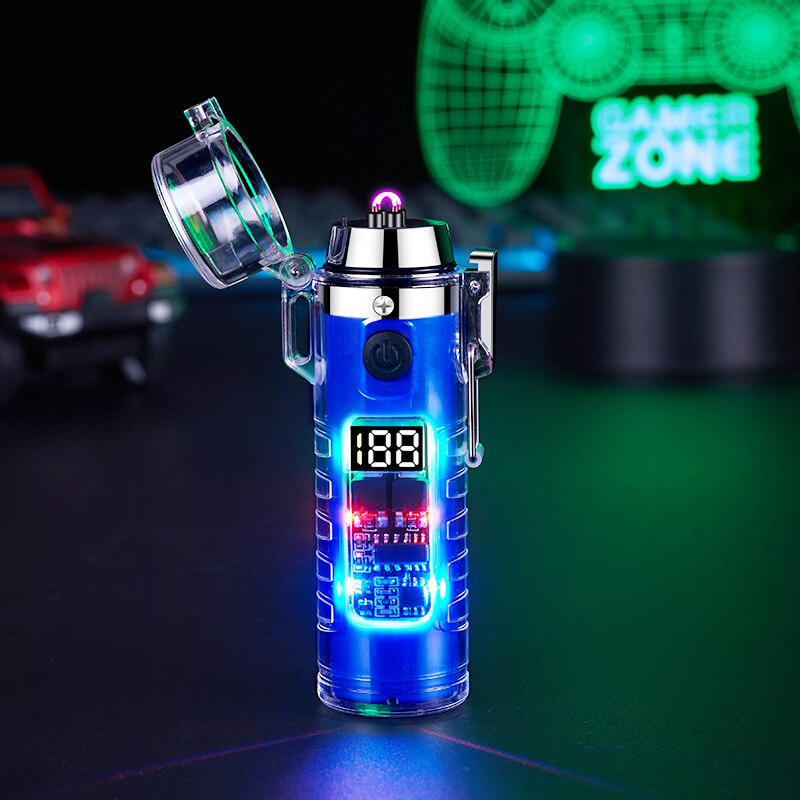 Windproof Double Arc Transparent Flashlight Lighter | Bowlift