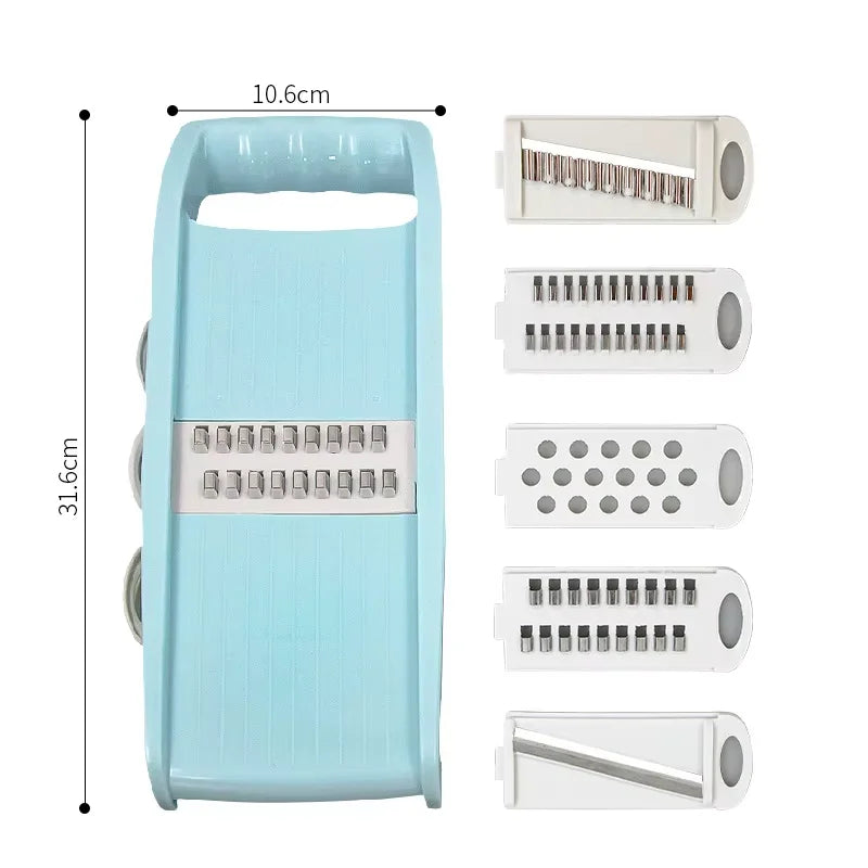 BowLift | Vegetable Cutter 5-in-1 | Manual & Multifunctional | Grater, Slicer, Dicer | KüchenMeister® Kitchen Helper