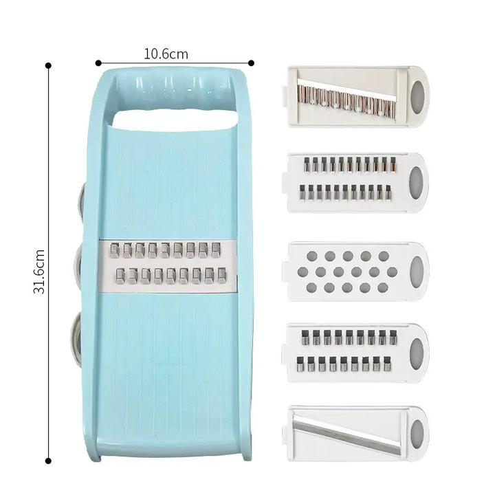 BowLift | Vegetable Cutter 5-in-1 | Manual & Multifunctional | Grater, Slicer, Dicer | KüchenMeister® Kitchen Helper