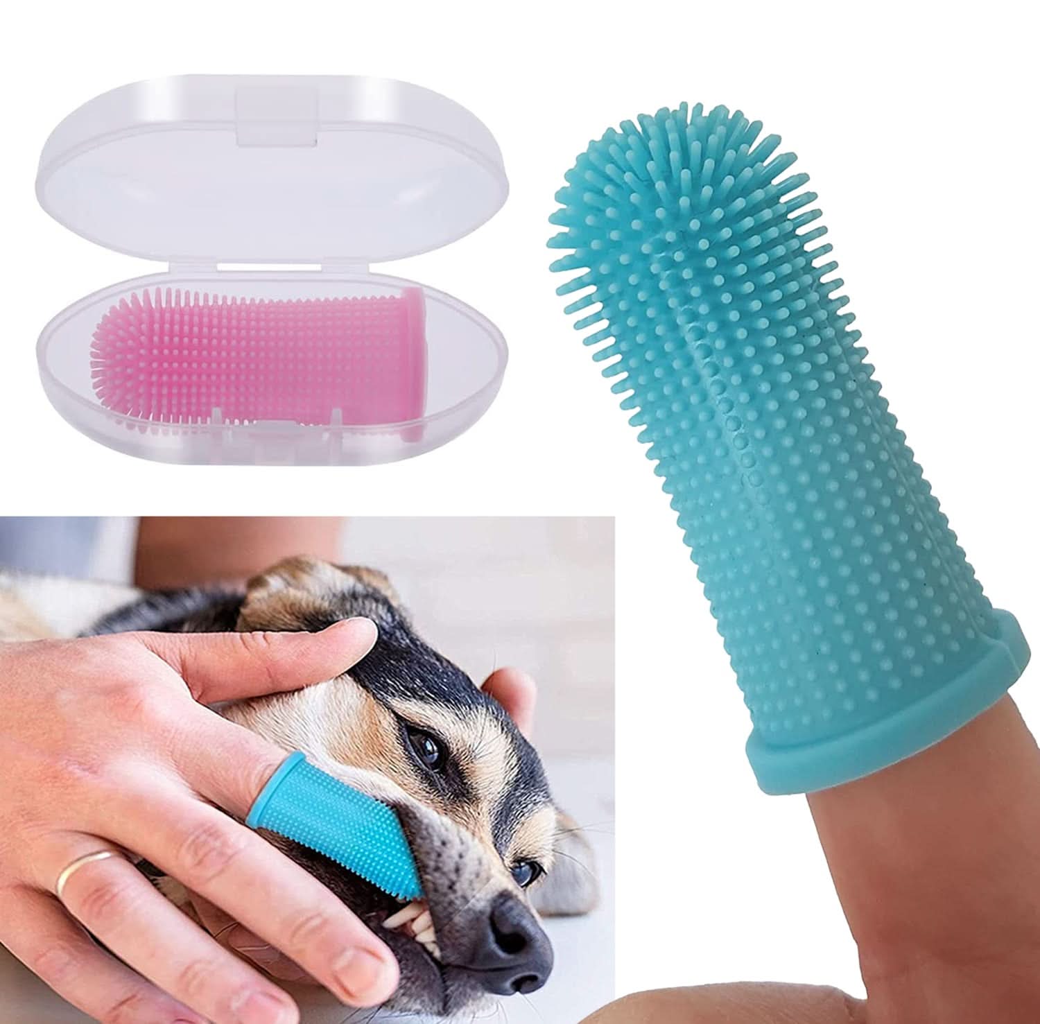 BowLift | 360° silicone finger toothbrush for safe dental care for dogs