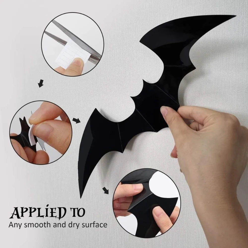 BowLift | Luminous LED Bat Wall Stickers 24PCS