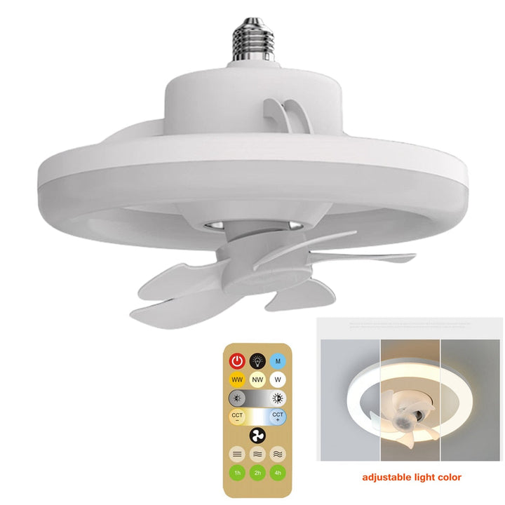 2in1 Radiant Rotating RC Ceiling Fan Lamp | Bowlift