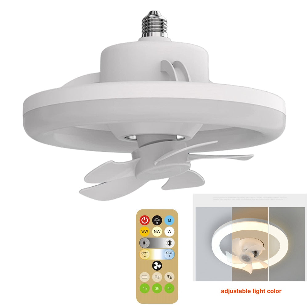 2in1 Radiant Rotating RC Ceiling Fan Lamp | Bowlift