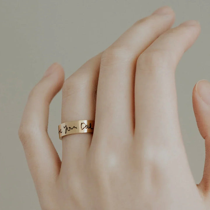 BowLift | Personalized Hand Written Note Ring