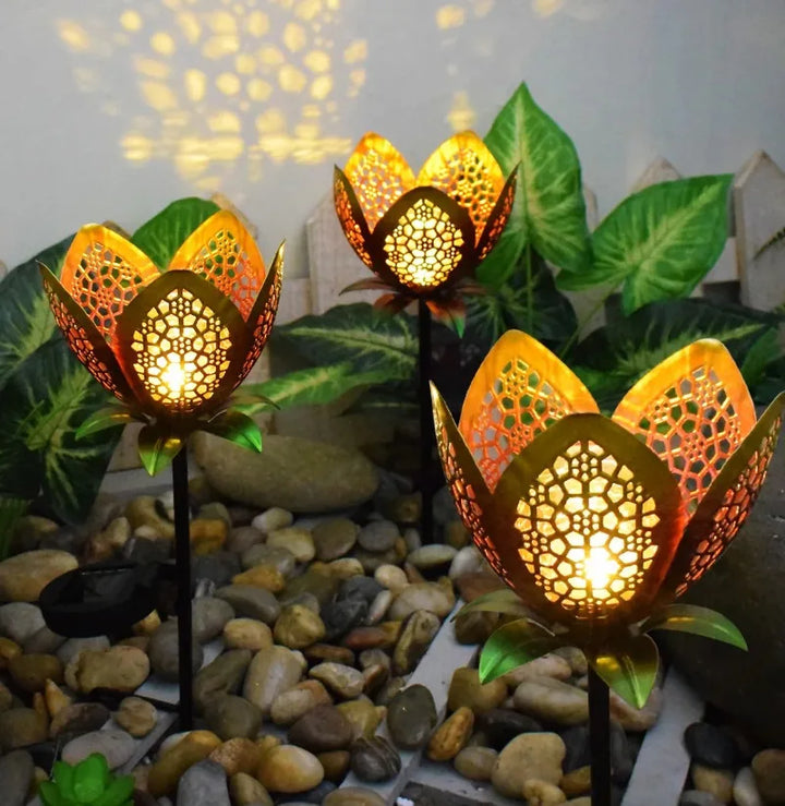 BowLift | Solar Garden Light Lotus Flower – Decorative LED Outdoor Lighting for Garden and Yard