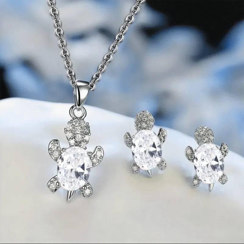 BowLift | Ocean Turtle Lucky Necklace Earring Set