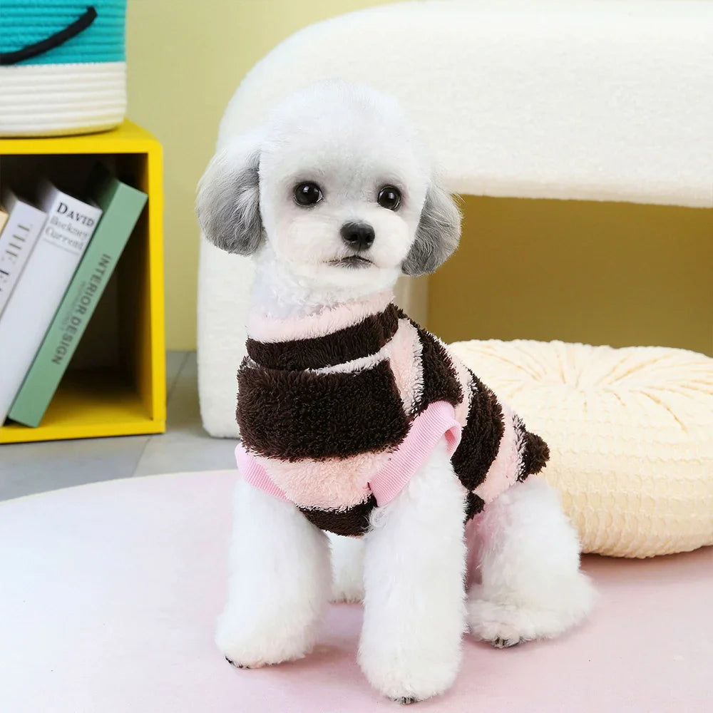 Warmer fleece dog sweater for small dogs Bowlift