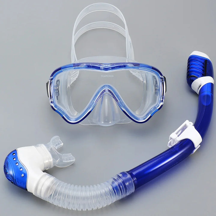 BowLift | AquaJuni Kids Diving Mask with Snorkel | Anti-Fog & Leak-Proof | Tempered Glass & Silicone | For Boys & Girls 7–15 Years