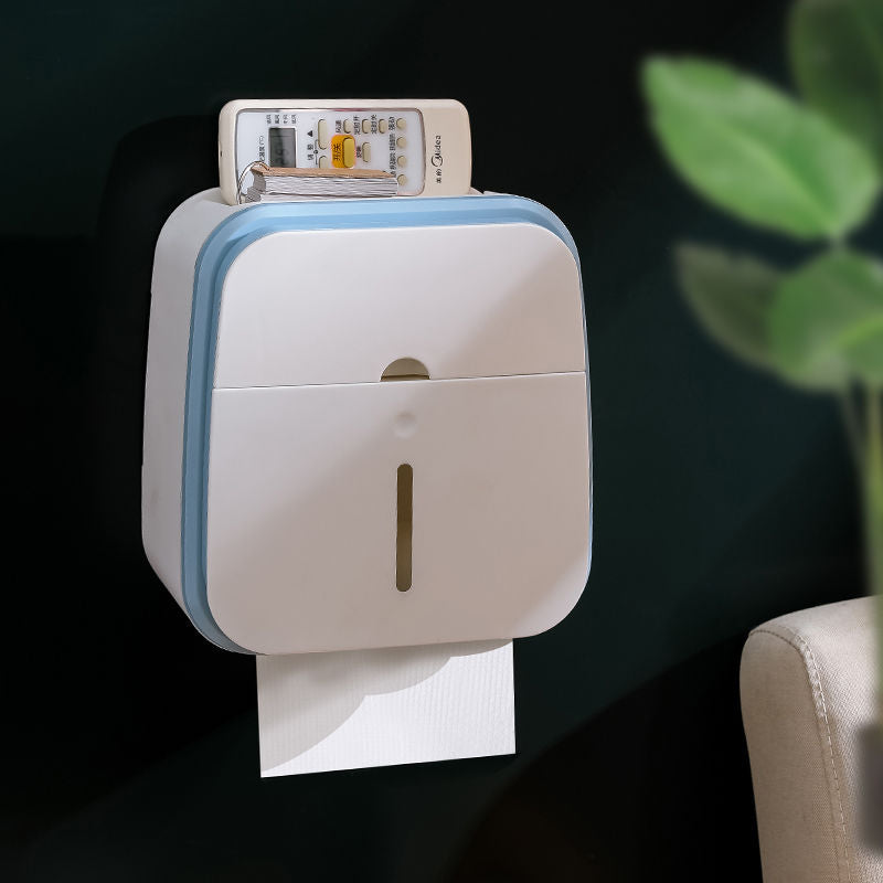 Wall-Mounted Bathroom Organizer Tissue Box Holder | Bowlift
