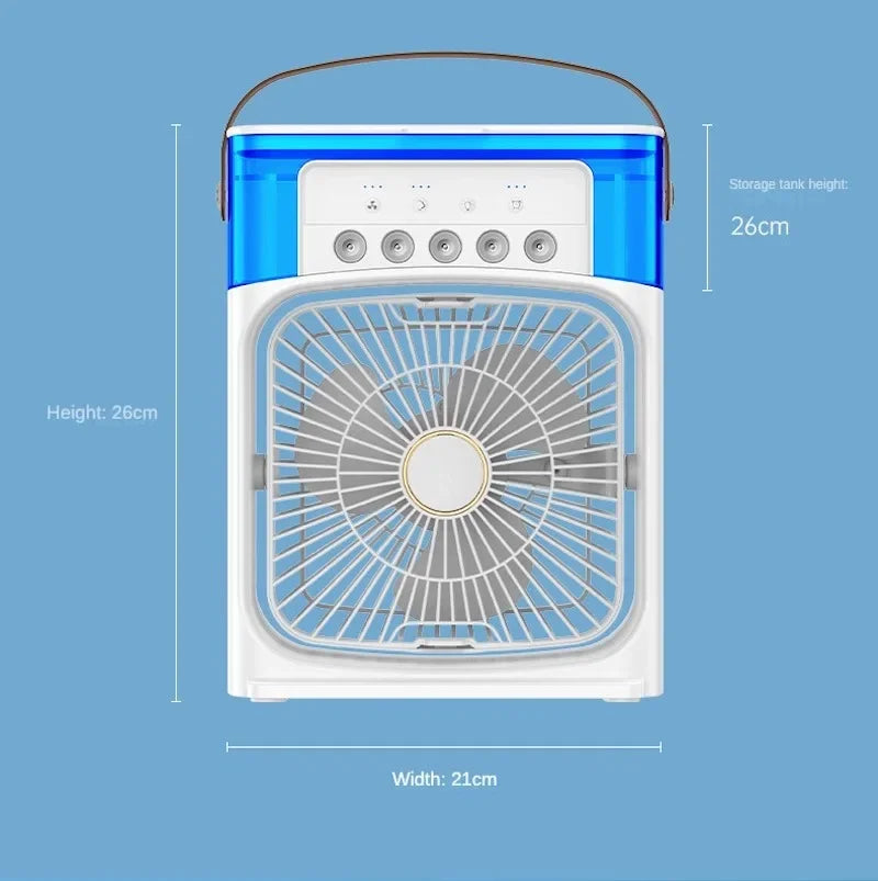 Portable Air Conditioner & Humidifier: Hydrocooling Small Air Cooler with 3-Speed Fan Adjustment - Ideal for Office and Household Use | Bowlift