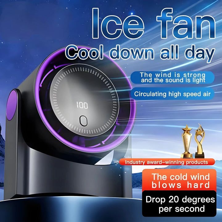 BowLift | Airiqo Bladeless USB Fan | 100 Levels | Whisper Quiet & Energy Efficient | Portable & Wall Mountable