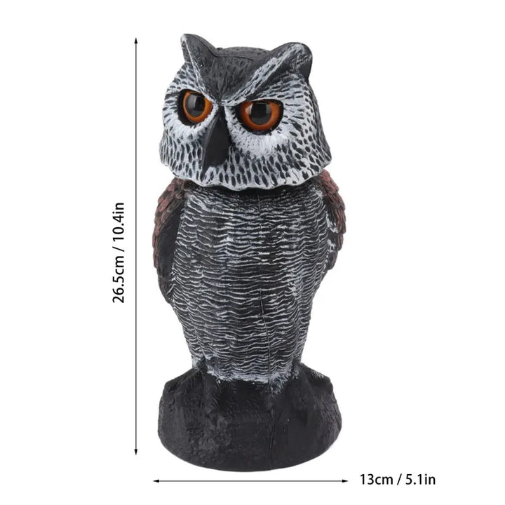 BowLift | Bird deterrent owl SkyGuard | Head nodding in the wind | Realistic design | For garden & balcony