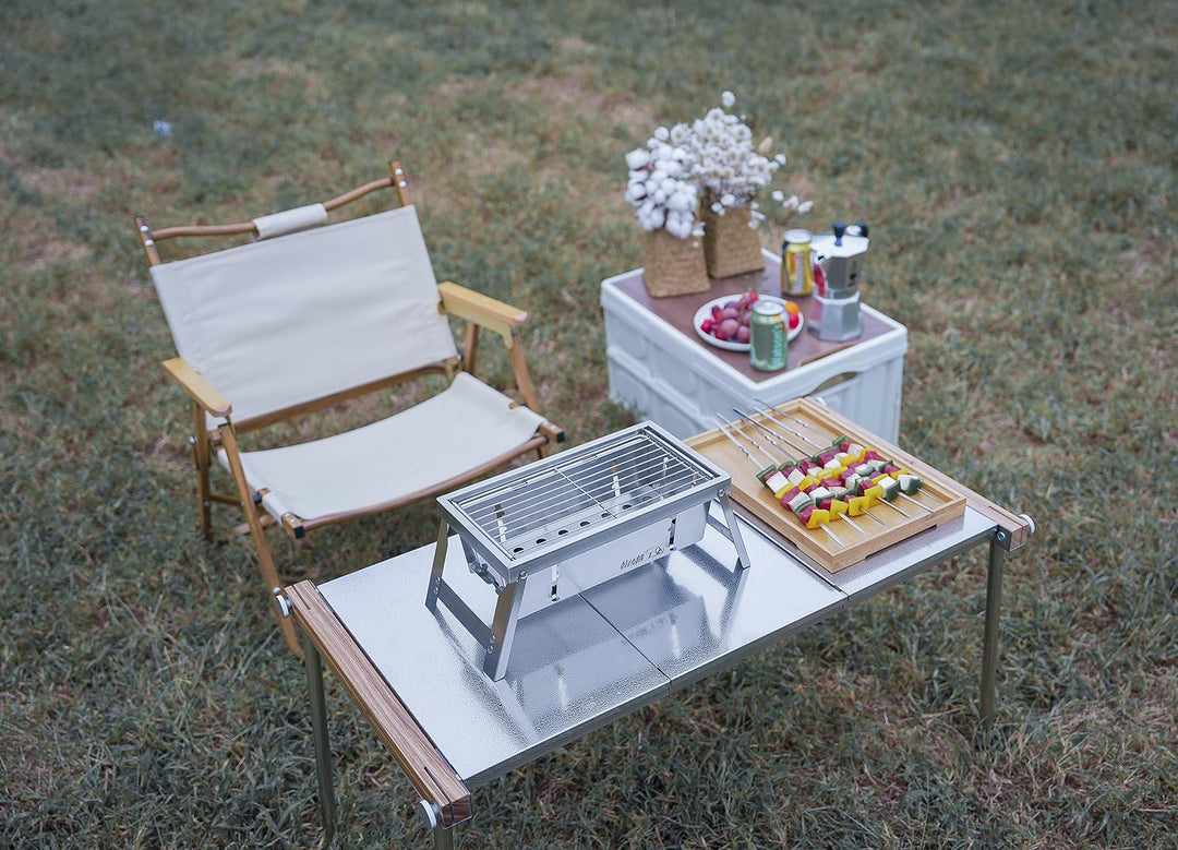 Ultimate Camping Style Stainless Steel Foldable Grill | Bowlift