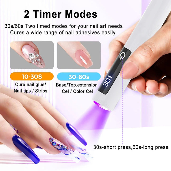 UV nail pen with folding stand - rechargeable | Bowlift