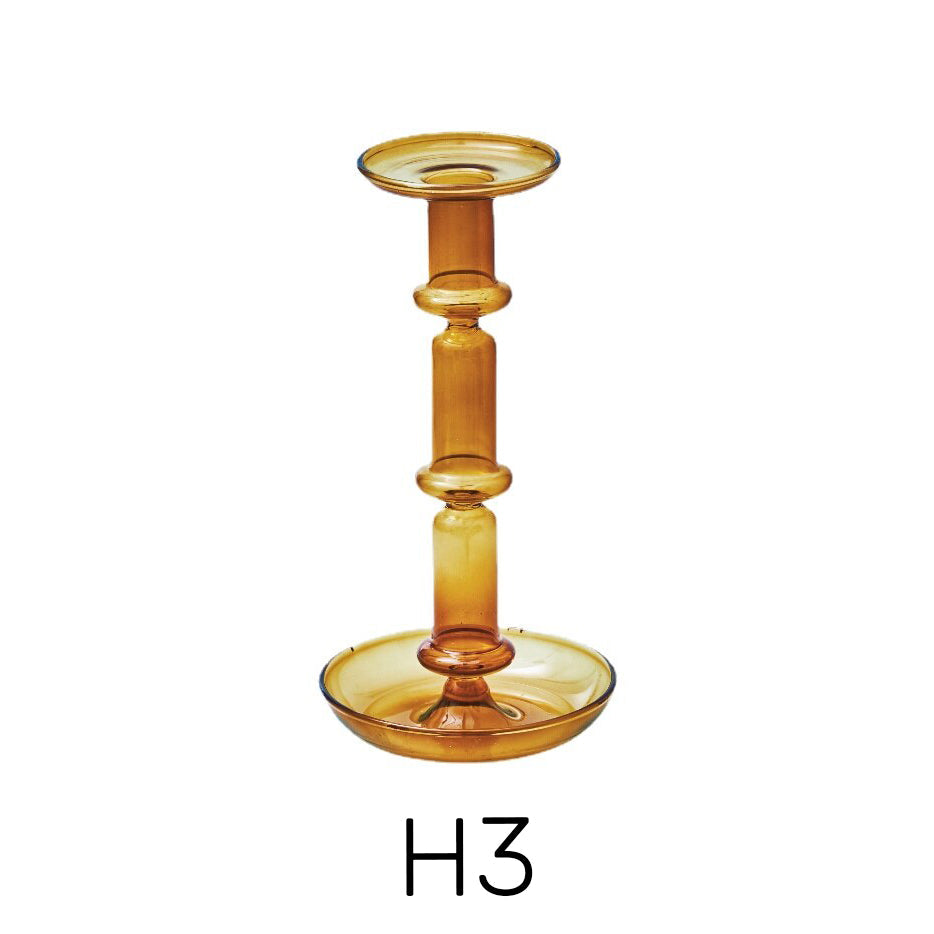 Amber Modern Glass Candle Holder | Bowlift